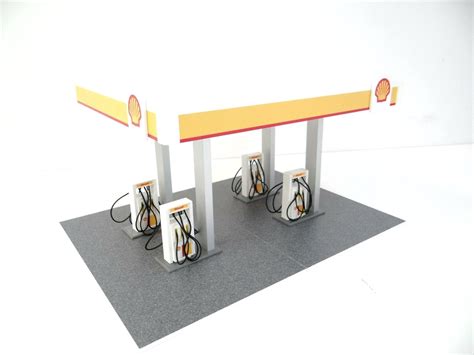 Petrol Station Gas Station Diorama Model Kit In Scale Etsy