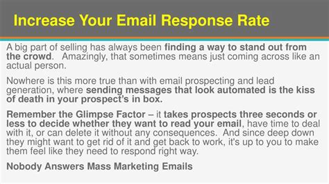 Increase Your Response Rate Ppt Download