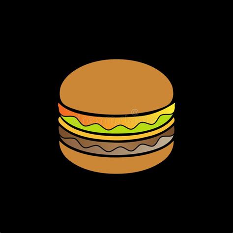 Creative Hamburger Logo Design Vector Stock Vector - Illustration of ...