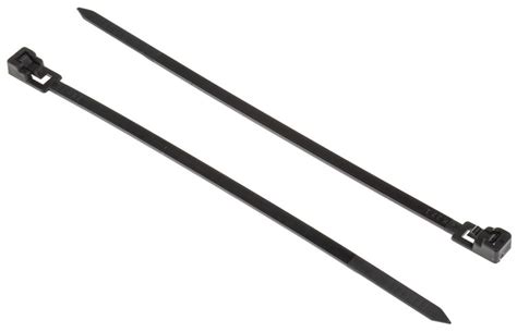 Rs Pro Black Nylon Releasable Cable Tie 150mm X 45 Mm Rs Components