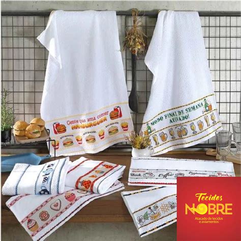 Kit 4 Pano De Copa Prato Jacquard Vigo Dohler Branco Atoalhado Shopee