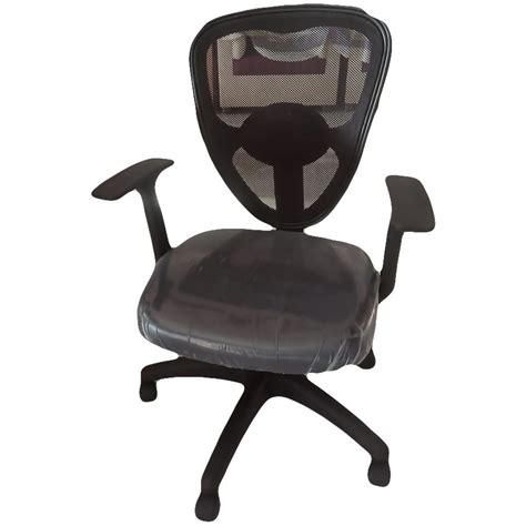 Leather Low Back Netted Revolving Chair Black At Rs In Tarikere