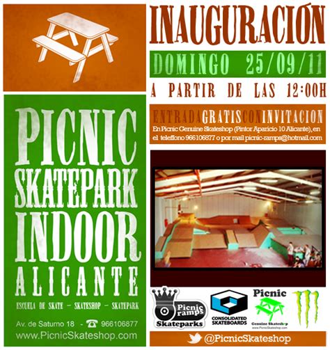 Inauguración picnic skatepark indoor Eventos skateboard