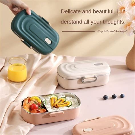 Hemico Compartment Stainless Steel Spicy Pearl Lb Lunch Box For