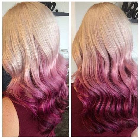 Pass The Cranberries Cranberry And Blonde Ombre By Suzie Mr Hair Dye Tips Pink Blonde Hair