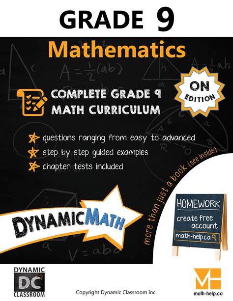 Dynamic Math Workbook For Grade 9 Aligned To The Ontario Curriculum