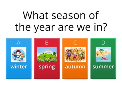 the seasons of the year - Cuestionario