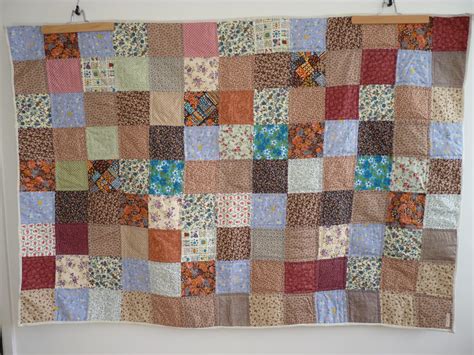 fine linen and purple: vintage fabric quilt...finished