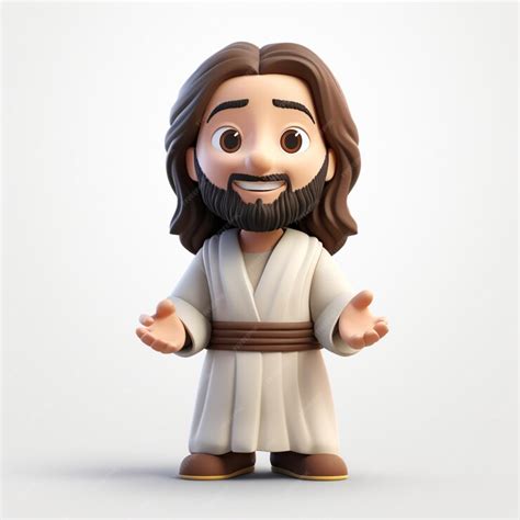 Premium Photo | Cartoon of Jesus Christ smiling isolated