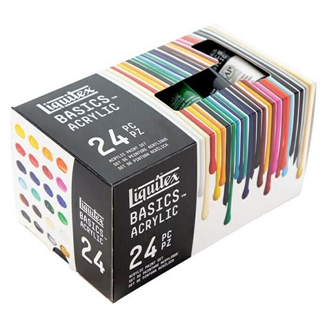 Liquitex Basics Acrylfarben Set Farbig Sortiert 24 Stk X 22 Ml Tube