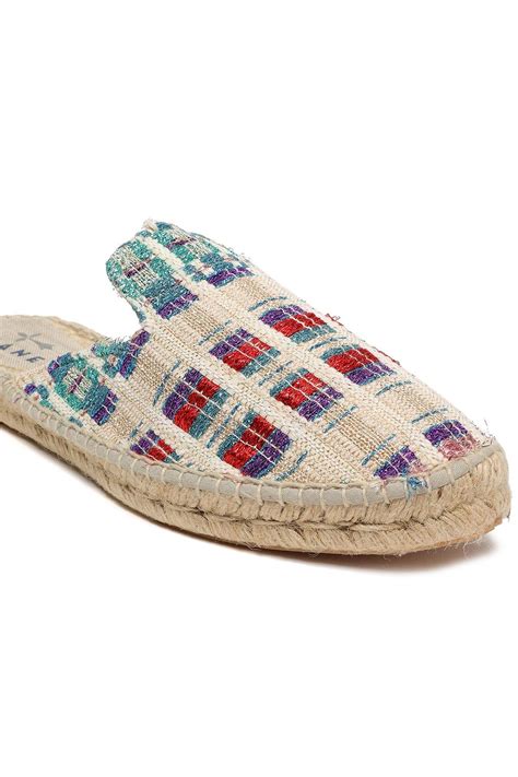 ManebÍ Checked Metallic Tweed Espadrille Slippers The Outnet