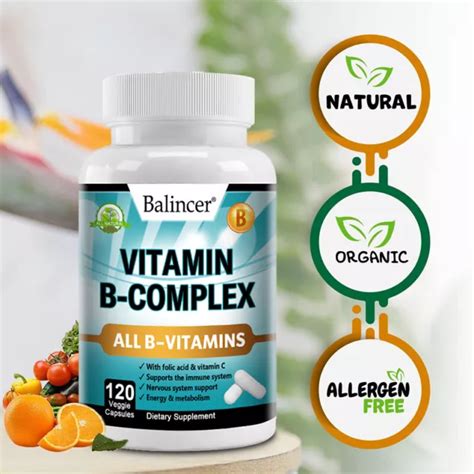 Vitamin B Complex High Strength B1 B2 B3 B5 B6 B12 Biotin 30 60 120