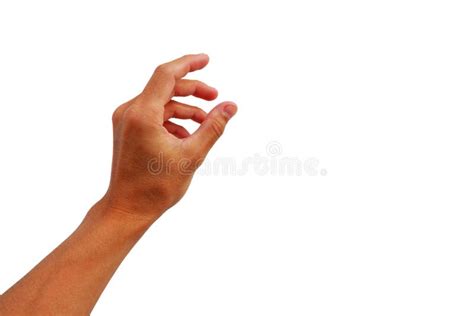 Hand Reaching Up Grab Something On White Background Stock Photo Image