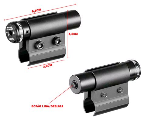 Mira Laser Para Cano Carabina Espingarda Rifle Corvo Shop