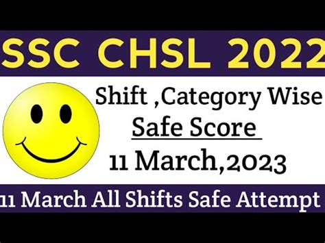 Ssc Chsl March Safe Score Ssc Chsl March All Shifts Safe Score