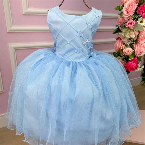 Vestido Azul Bebê Elo7 Produtos Especiais