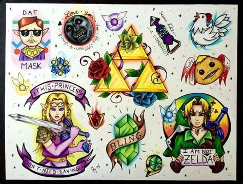 Legend of zelda tattoos, Zelda tattoo, Nintendo tattoo