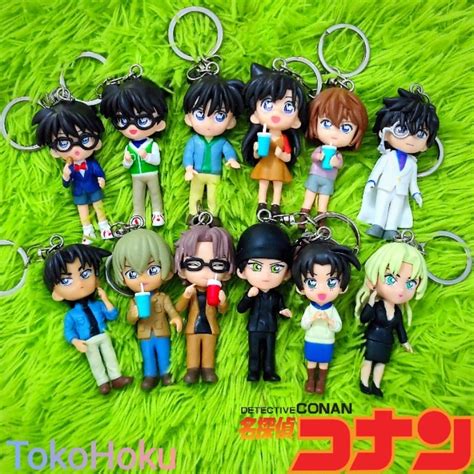 Jual Gantungan Kunci Detective Conan Action Figure Anime Keychain