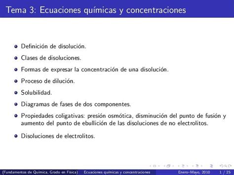 Pdf Ecuaciones Qu Micas Y Concentraciones Qfa Uam Es Tema