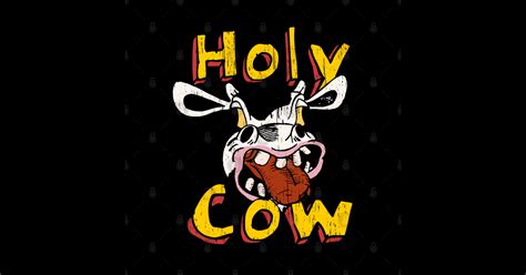 Holy Cow funny Cartoon illustration - Holy Cow Funny - Sticker | TeePublic