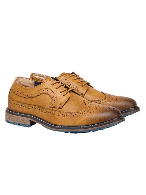 Frontwalk Men Oxfords Business Dress Shoes Lace Up Brogues Work Retro Casual Shoe Mens Wingtips