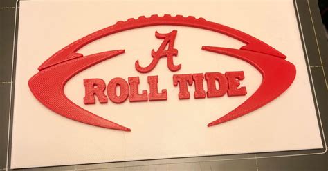 Alabama Crimson Tide Football Logo By Kvol Download Free Stl Model