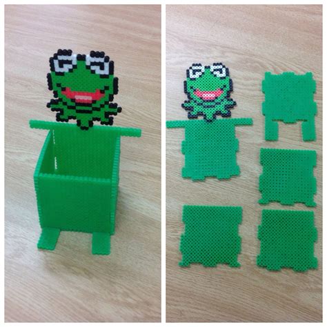 3d Perler Bead Frog Bead Skin Bright