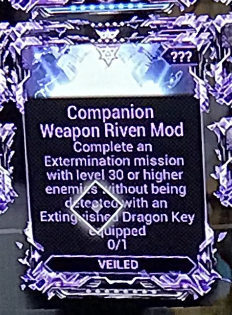 Companion Weapon Riven Mod can't equip for Unveiling - General ...