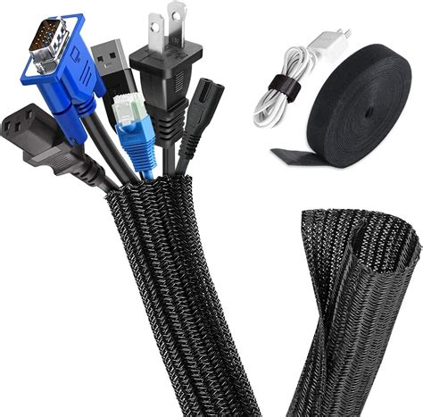 Cable Tidy Sleeve Ft Inch Cord Organization Management Braided