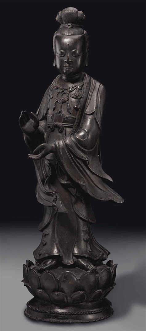 A Bronze Standing Figure Of Guanyin Qing Dynasty Christie S