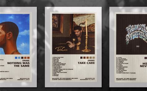 Amazon Manrule Drake Poster Set Of Album Cover Posters By