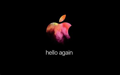 Free Download Hd Wallpaper Apple Mac Hello Again Logo Dark