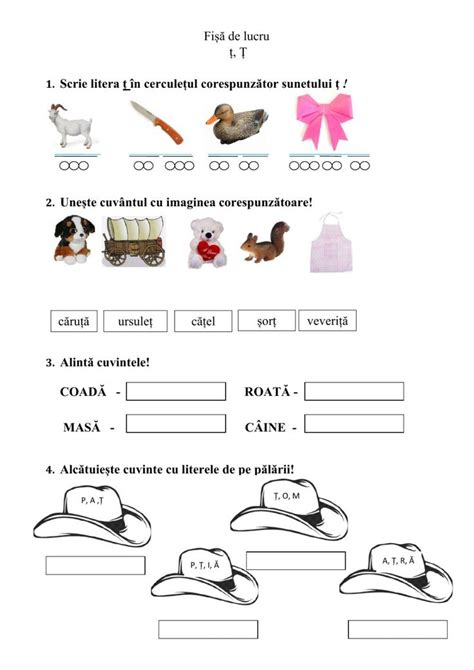 Sunetul și litera ț Ț worksheet Speech language therapy Language