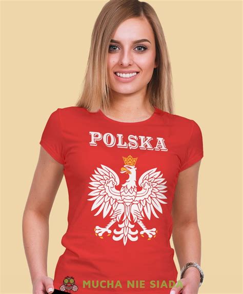 Damska koszulka Polska Orzeł Polski Grafika Patriotyczna DLA NIEJ