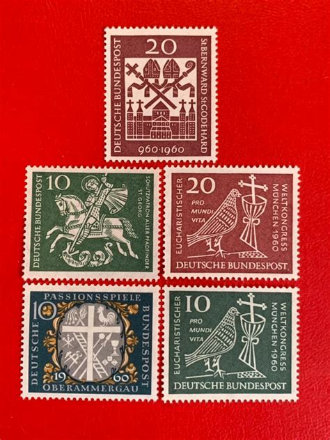 West Germany Original Vintage Postage Stamps 1960 For The Etsy