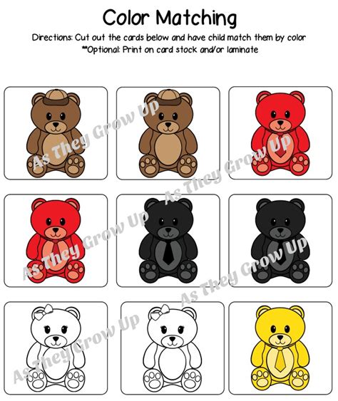 Counting Bears Printable