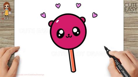 How to Draw a Cute Lollipop Easy for Kids and Toddlers