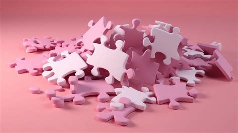 Jigsaw Puzzle Pink Pieces Are Shown On A Background Backgrounds