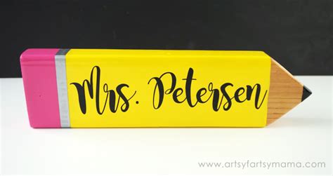 Personalized Pencil Teacher Gift | artsy-fartsy mama