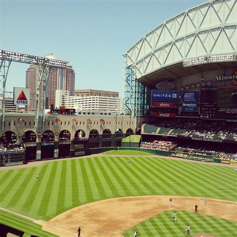 The Outfield At Minute Maid Park Houston Texas A Close Look At