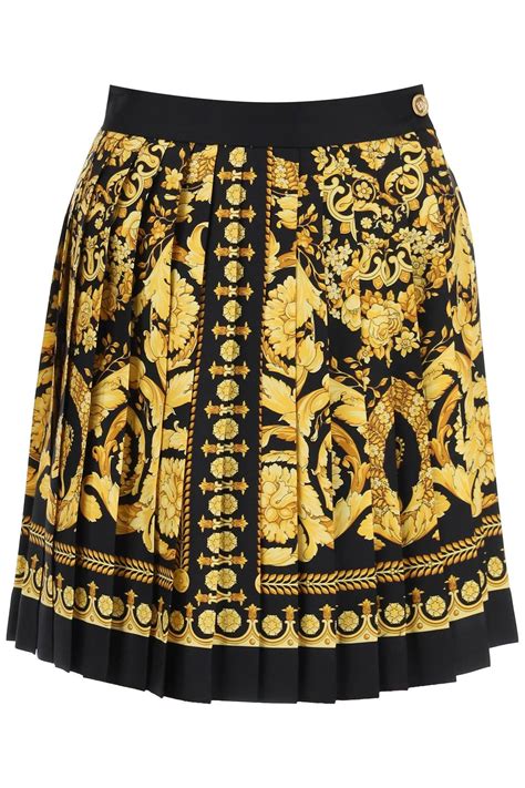 Versace Barocco Pleated Mini Skirt Women