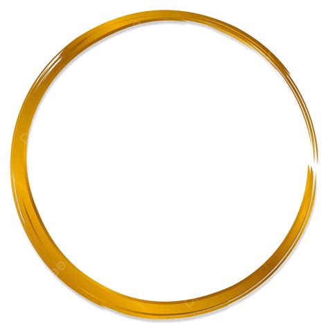 Aesthetic Golden Circle Frame Frames Circle Golden Png Transparent