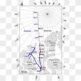 Magnetic North Pole Positions - Location Of Magnetic North Over Time ...