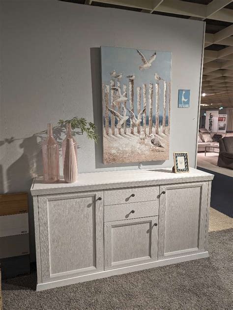 Sideboard Pinie Massiv Wei Soft Geb Rstet