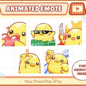 Twitch Animated Emote Cute Chick Animated Emotes Pack 1 Heart Money