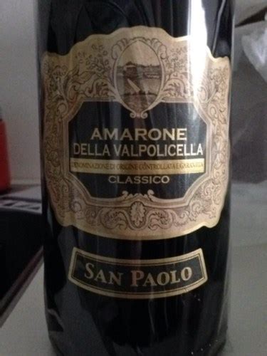 San Paolo Amarone Della Valpolicella Classico Vivino Us