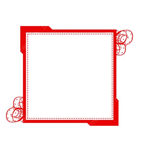 紅色花紋正方形中國風邊框素材可商用 正方形邊框 正方形紋理邊框 裝飾素材素材圖案，psd和png圖片免費下載