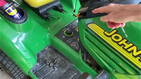 How To Remove The Mower Deck On John Deere X475 Youtube