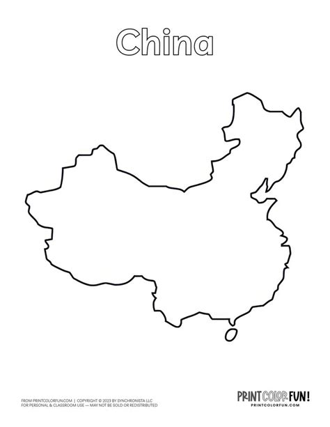 China Map Drawing Coloring Page From PrintColorFun 1 In 2024