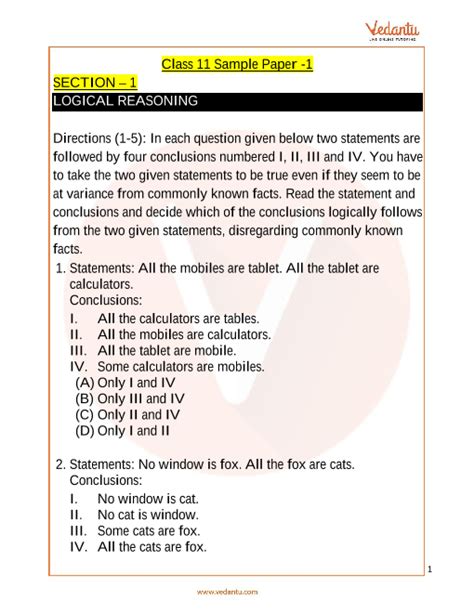 Imo Sample Paper Class 6